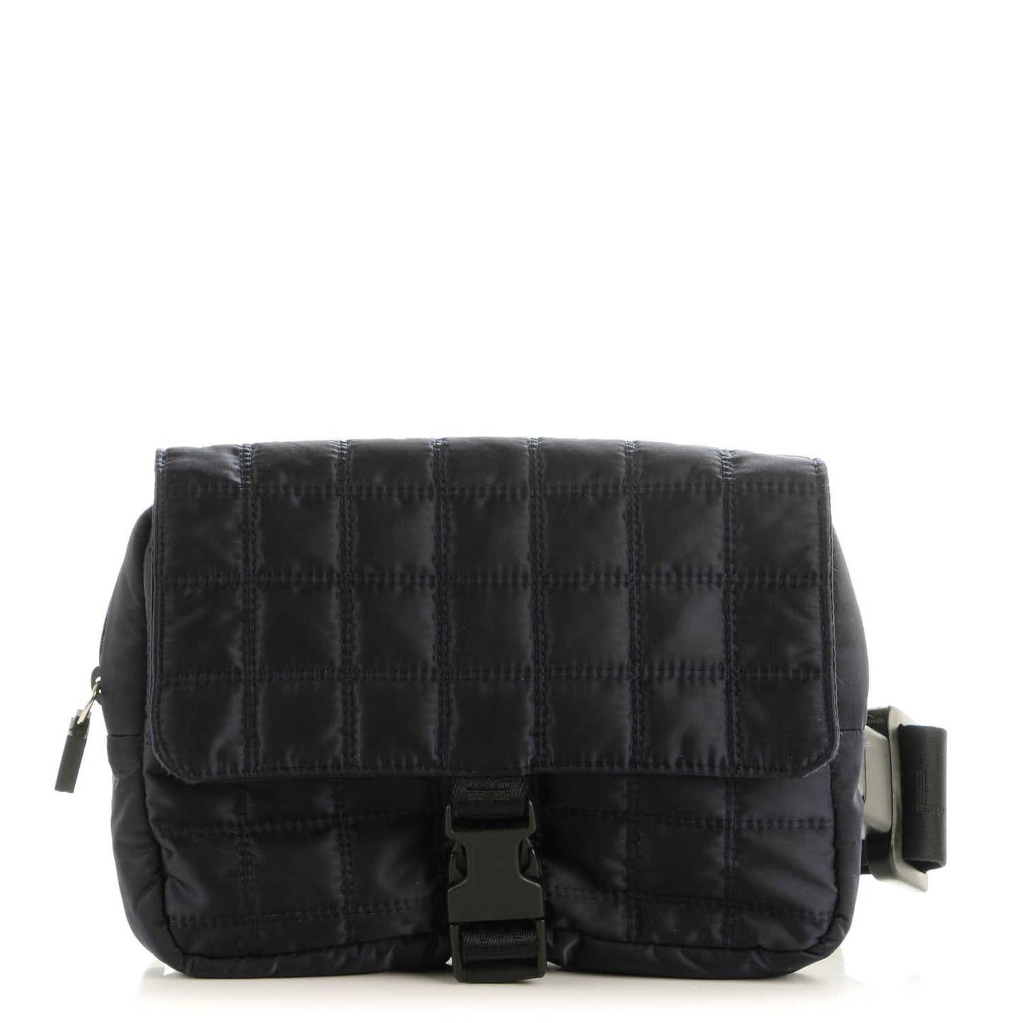 Nylon Quilted Sport Waist Bag Navy