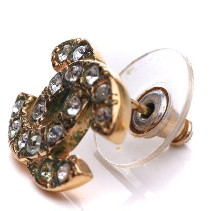 Chanel Crystal Mini CC Earrings Gold 4 of 9