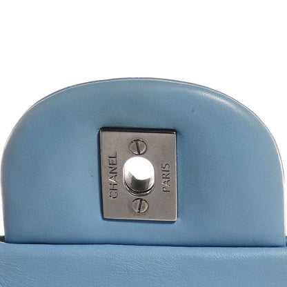 Chanel Patent Maxi Double Flap Light Blue 5 of 9