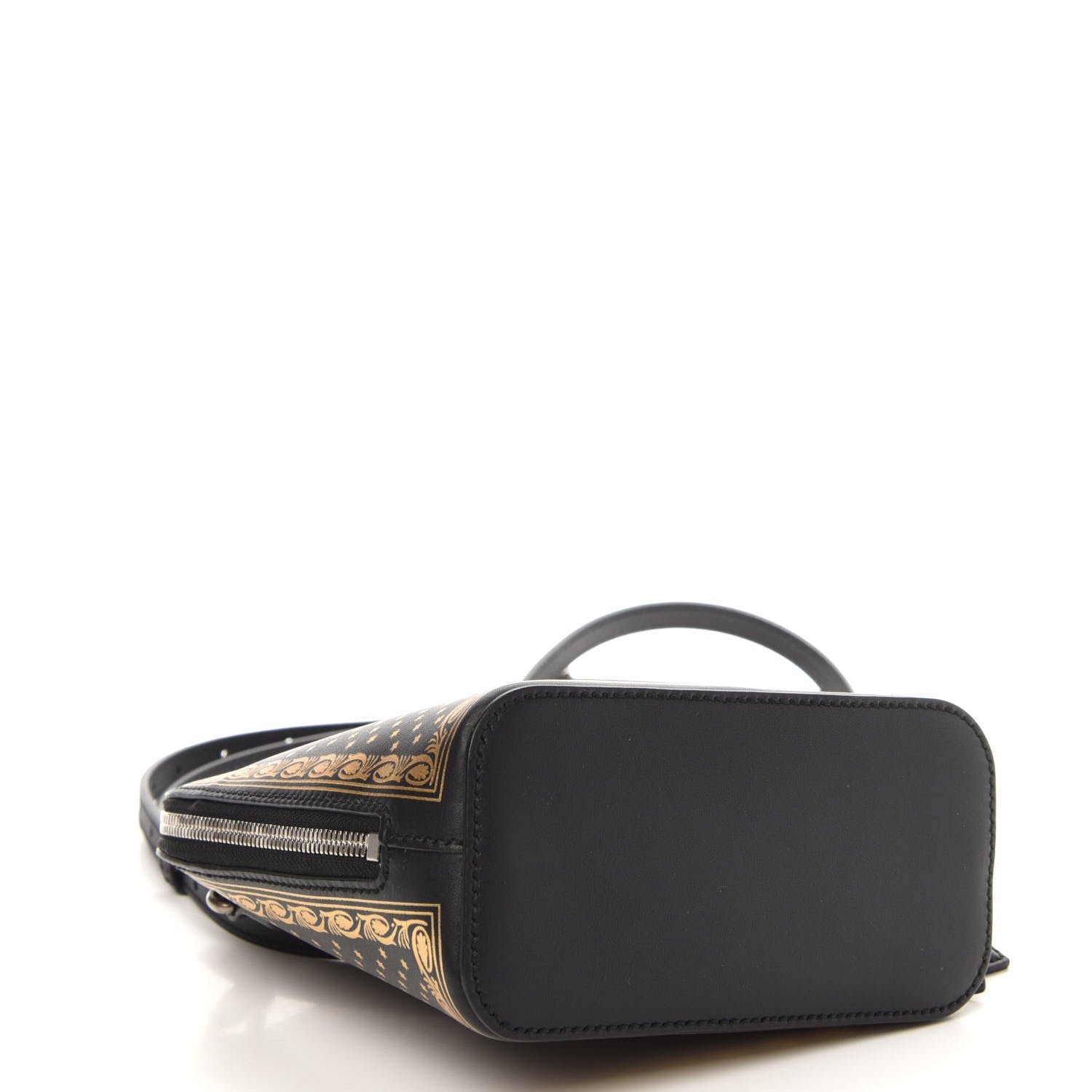 Gucci X SEGA Calfskin GUCCY Stars Mini Dome Shoulder Bag Black Gold 4 of 12