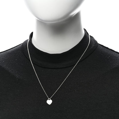 Tiffany Sterling Silver Mini Mom Heart Tag Pendant Necklace 2 of 6