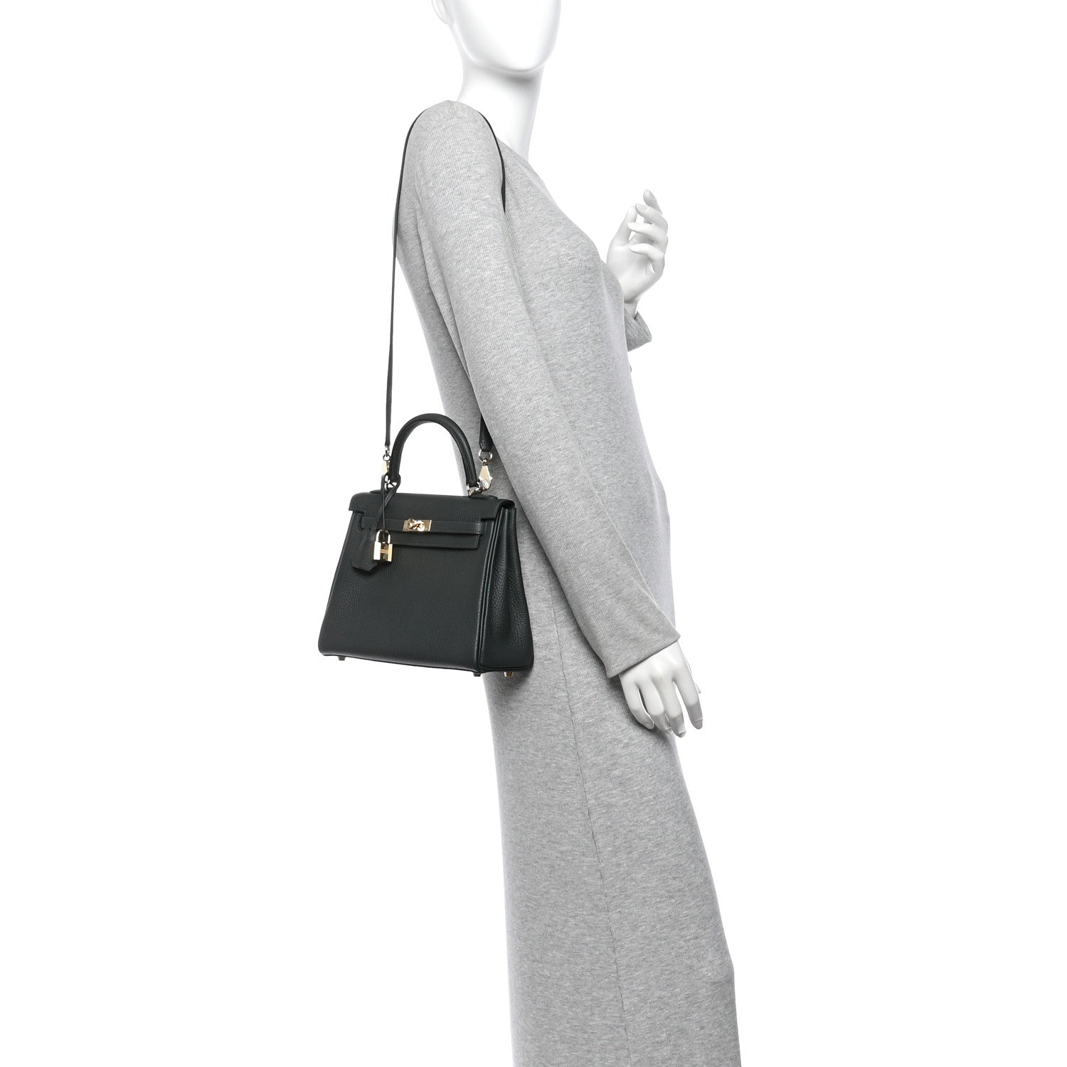 Hermes Togo Kelly Retourne 25 Vert Fonce 2 of 11