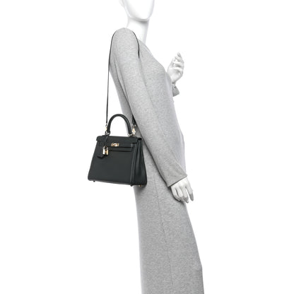 Hermes Togo Kelly Retourne 25 Vert Fonce 2 of 11