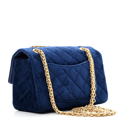 Chanel Velvet Quilted Mini 2.55 Reissue Flap Blue 3 of 10