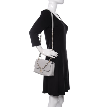 Chanel Caviar Quilted Small City Walk Flap Light Grey 2 of 10