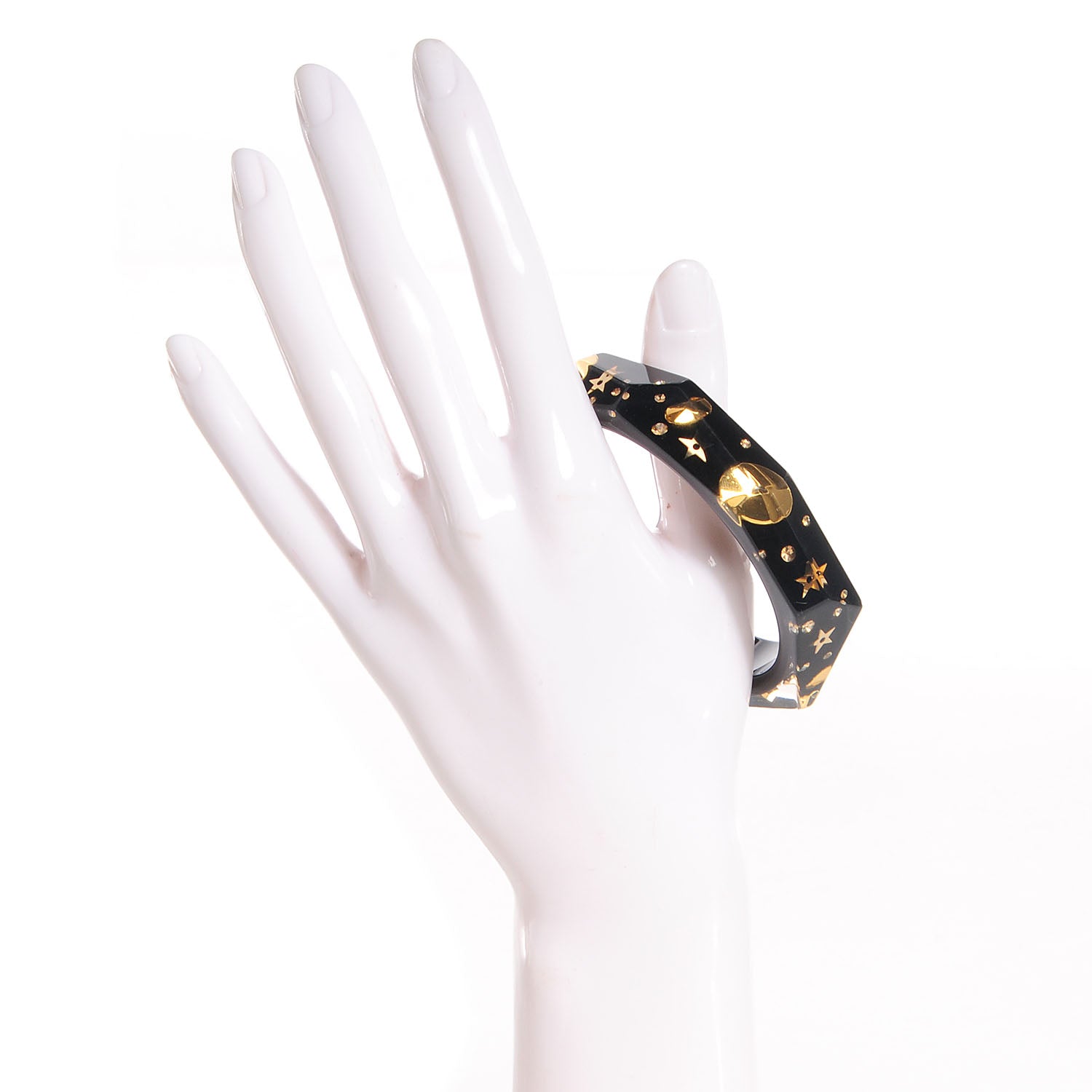 Christian Dior Resin Swarovski Bracelet Small Black 2 of 4
