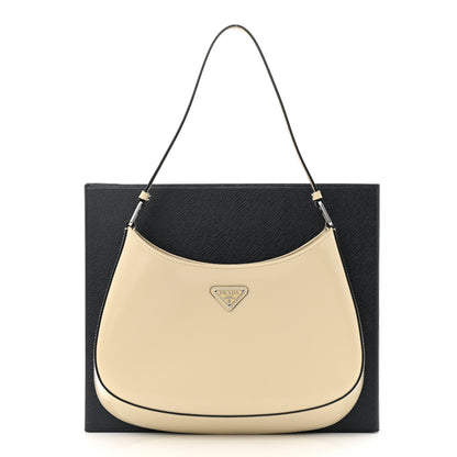 Prada Spazzolato Cleo Shoulder Bag Deserto Black 11 of 11