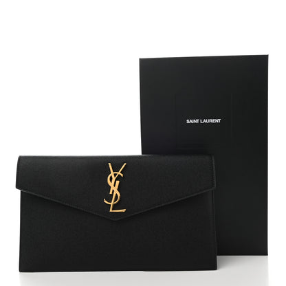 Saint Laurent Grain De Poudre Uptown Pouch Black 7 of 7
