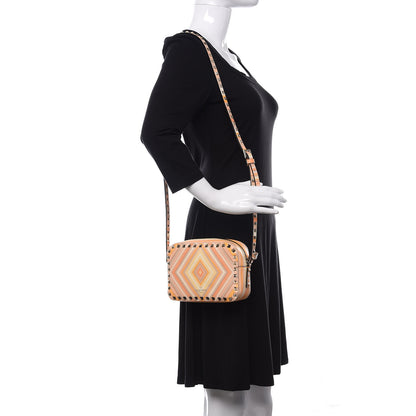 Valentino Garavani Vitello Native Couture 1975 Rockstud Camera Crossbody Bag Orange Multicolor 2 of 9