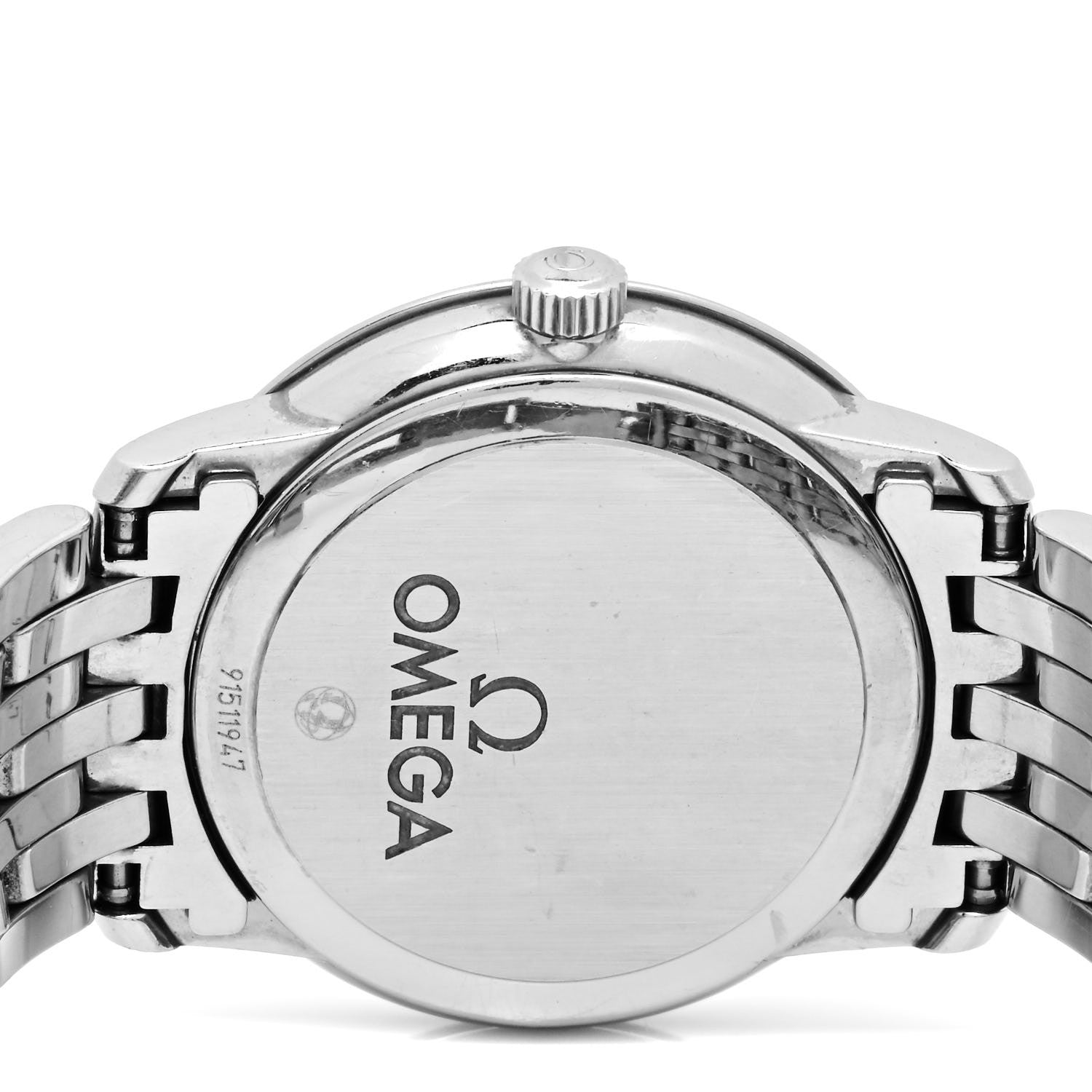 Omega Stainless Steel Diamond Bezel Mother of Pearl 27mm De Ville Prestige Quartz Watch 413.15.27.60.05.001 4 of 5