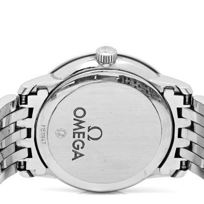 Omega Stainless Steel Diamond Bezel Mother of Pearl 27mm De Ville Prestige Quartz Watch 413.15.27.60.05.001 4 of 5