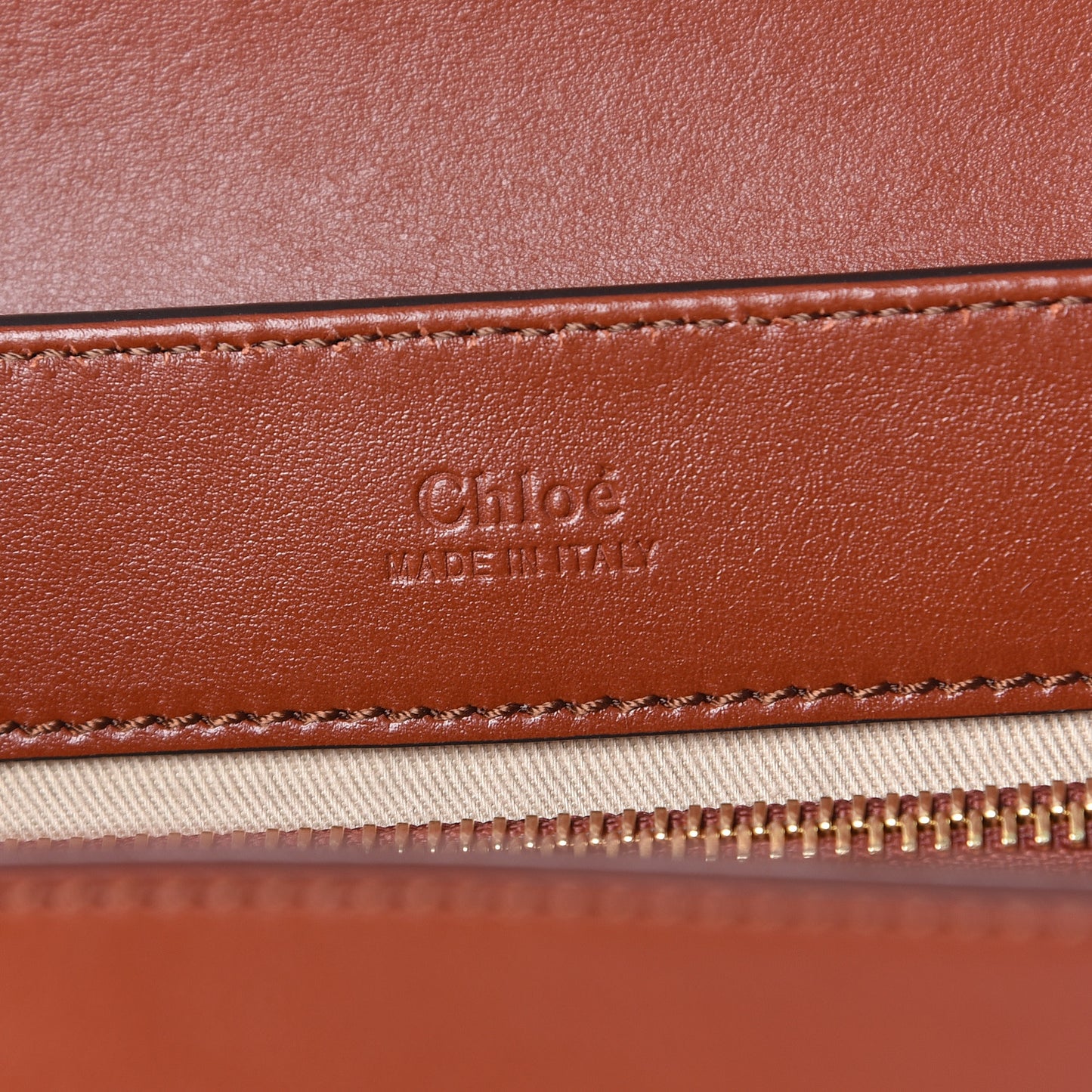 Calfskin Small C Double Carry Sepia Brown