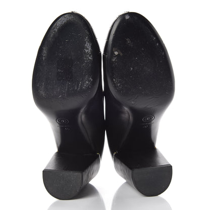 Chanel Lambskin Pearl Cap Toe Pumps 40 Black 7 of 15