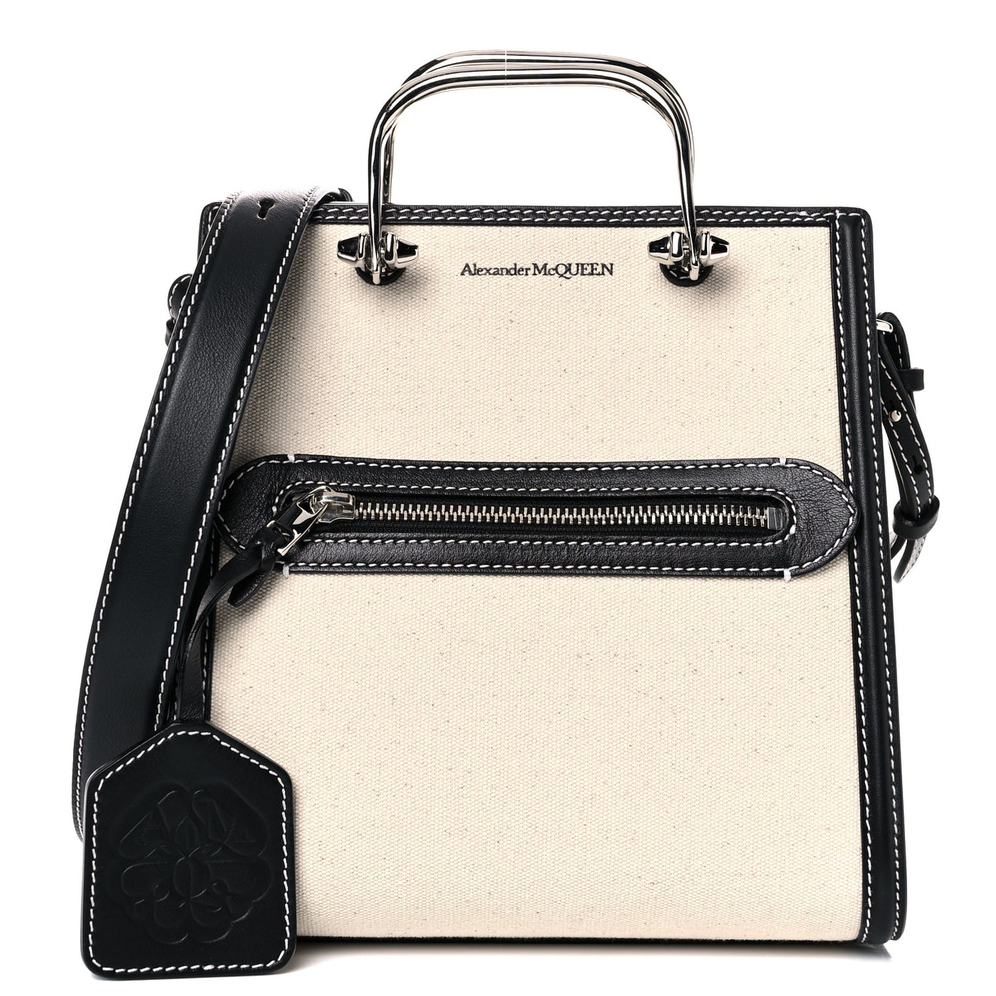 Canvas The Short Story Crossbody Beige Black