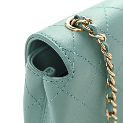 Chanel Calfskin Stitched Small Covered CC Flap Bag Green 14 of 14