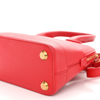 Balenciaga Signature Grained Calfskin Logo XXS Ville Top Handle Bag Rouge Coquelicot Black 8 of 8
