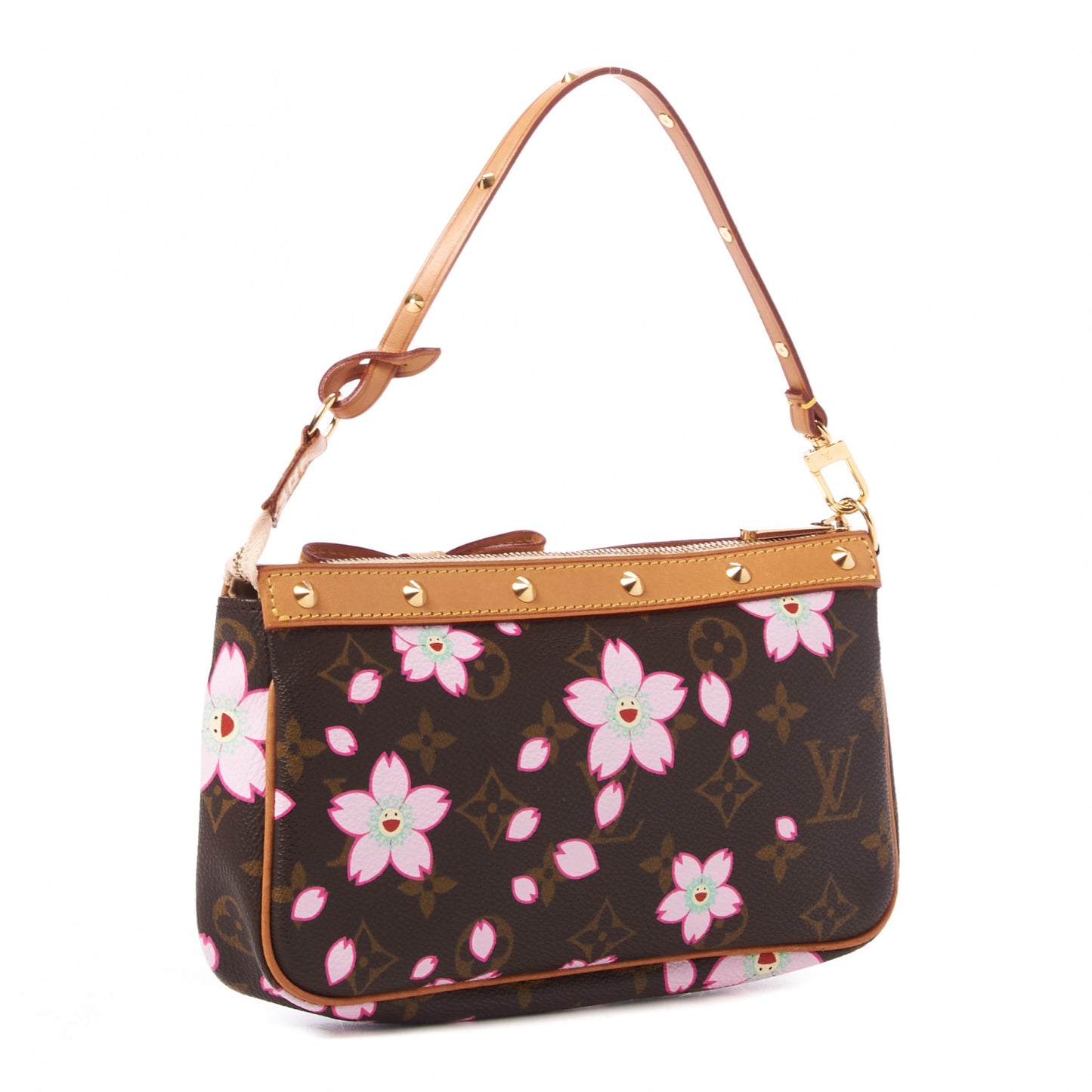 Monogram Cherry Blossom Pochette Accessories Brown