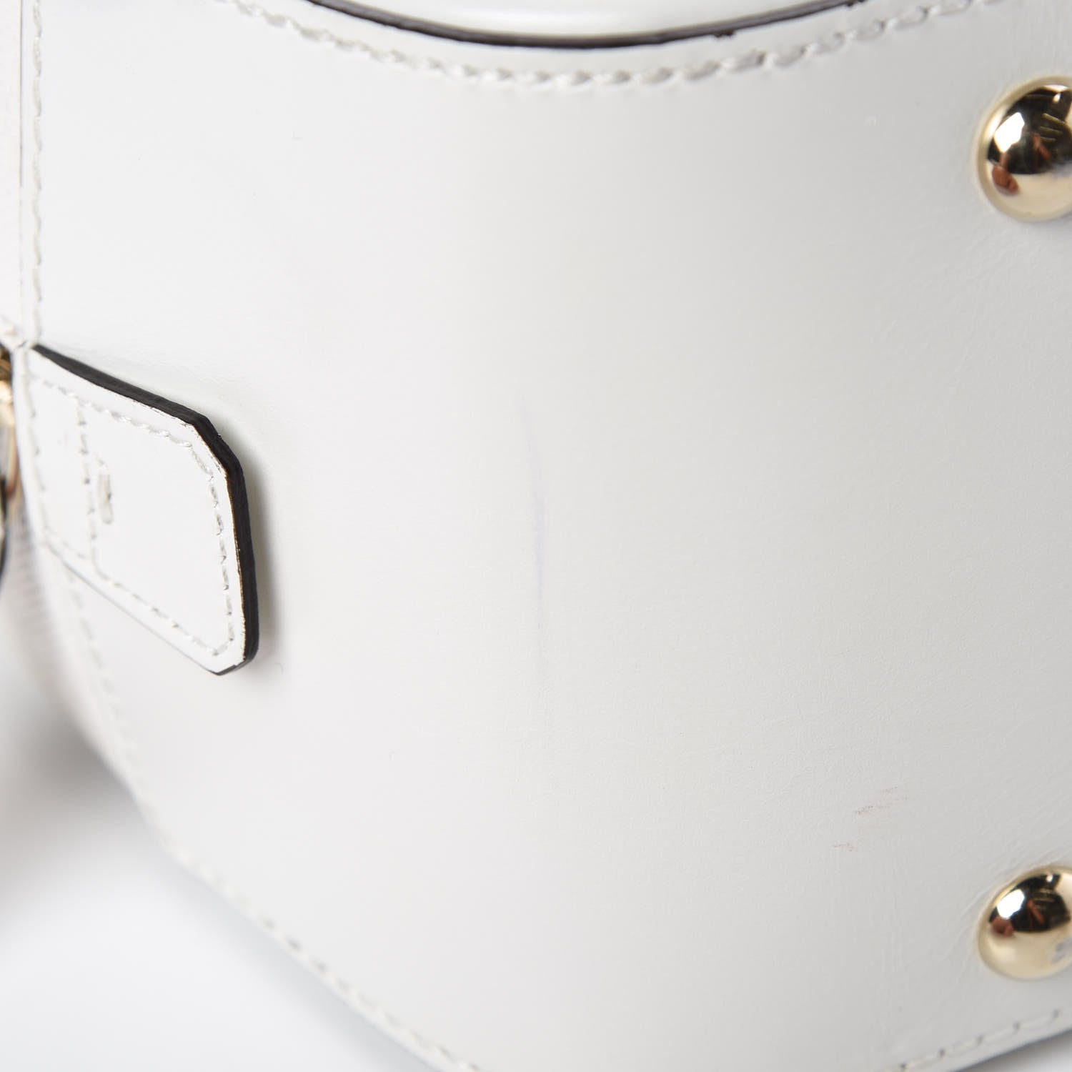 Gucci Calfskin Diamante Small Top Handle Bag White 13 of 13