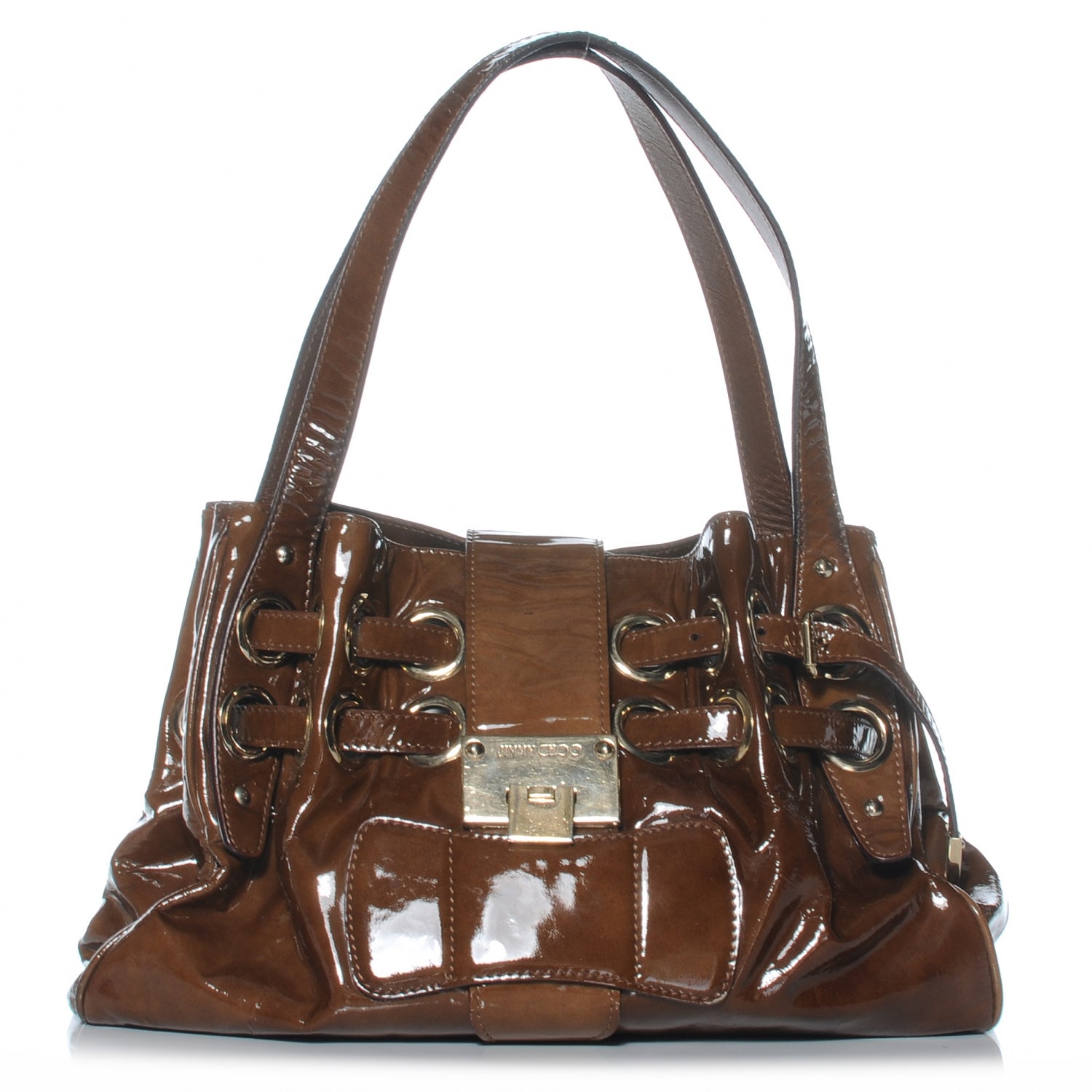 Jimmy Choo Patent Leather Ramona Brown 1 of 7