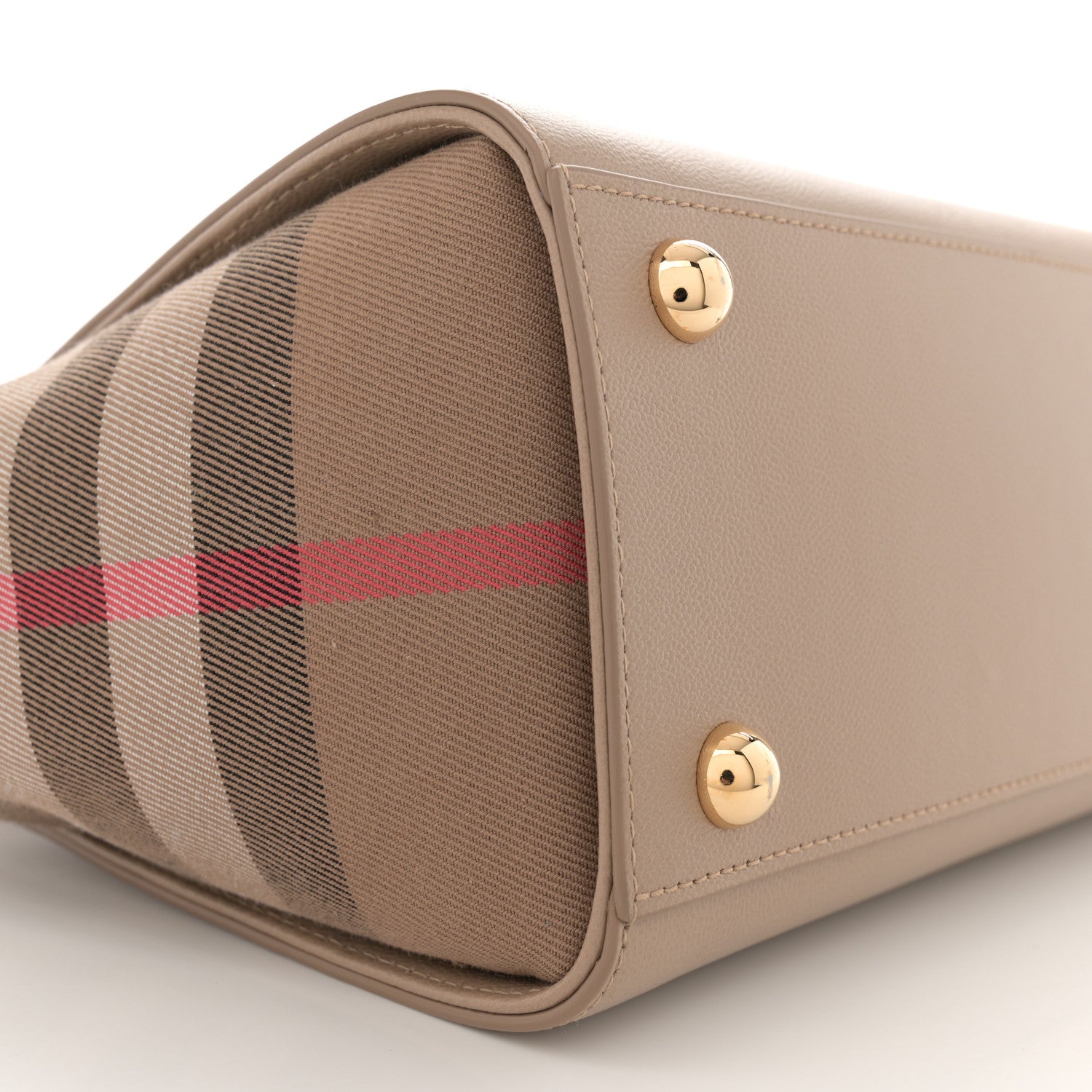 Burberry Calfskin Mega Check Small Banwell Tote Chestnut Beige 9 of 10