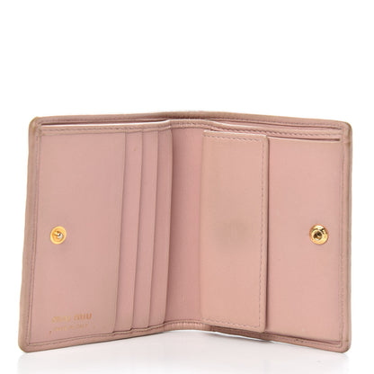 Miu Miu Nappa Matelasse Compact Wallet Orchidea 6 of 12