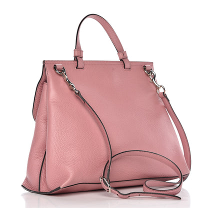 Gucci Cellarius Calfskin Medium Bamboo Daily Top Handle Bag Carmine Rose 2 of 6