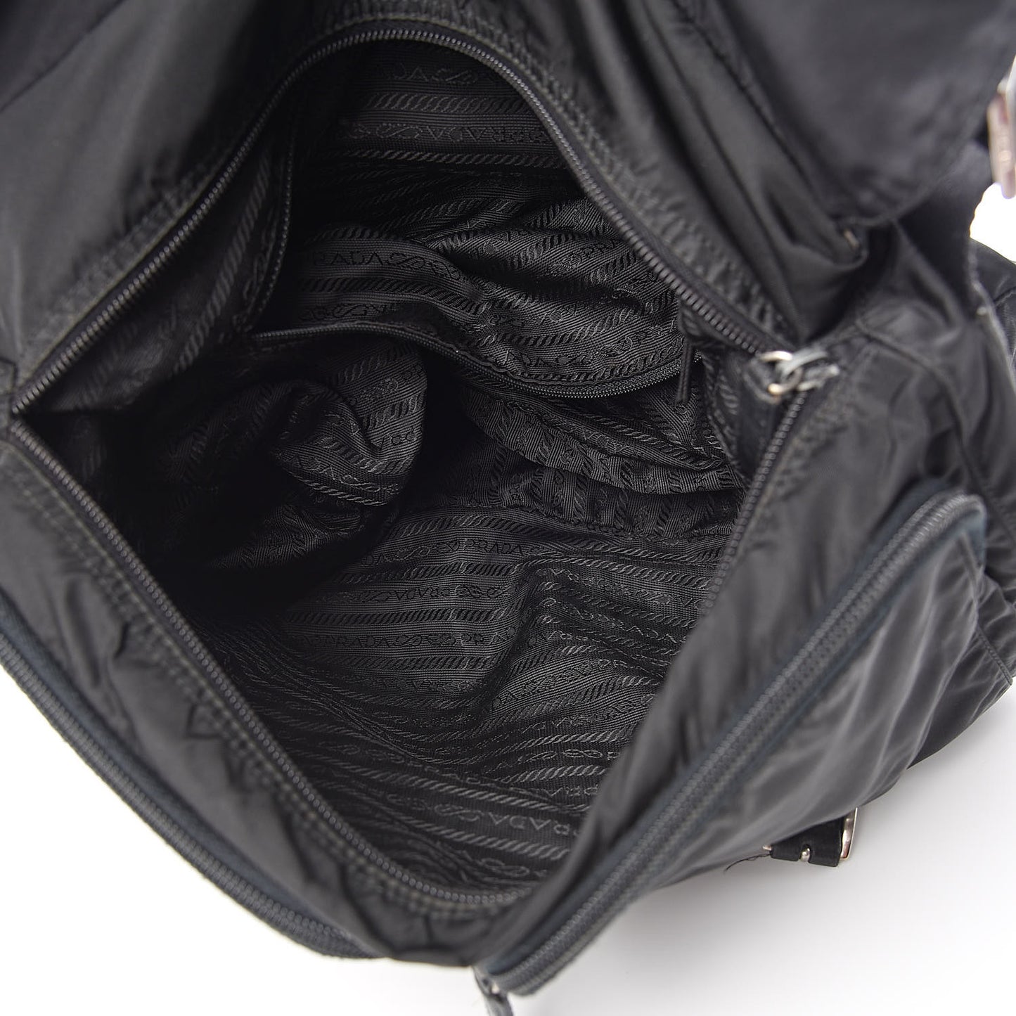 Nylon Vela Messenger Bag Black