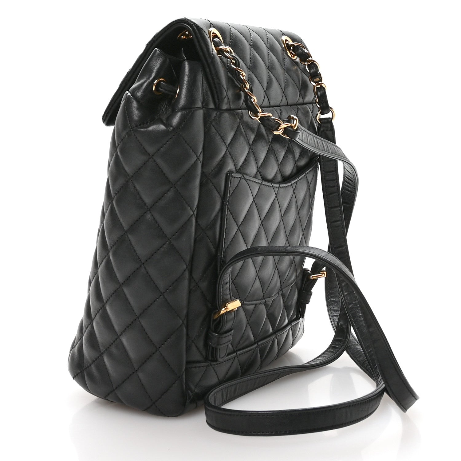 Chanel Lambskin Quilted Small Urban Spirit Backpack Black 1833183