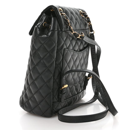 Chanel Lambskin Quilted Small Urban Spirit Backpack Black 2 of 10