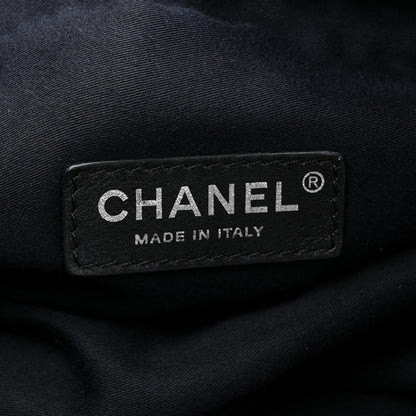 Chanel Nylon Airline Boston Bag Black White 6 of 10