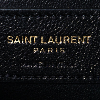 Saint Laurent Calfskin Rock Star Patchwork Monogram Heart Shoulder Bag Black 6 of 9