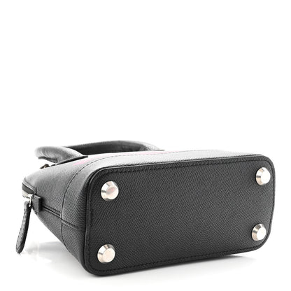 Balenciaga Signature Grained Calfskin Logo XXS Ville Top Handle Bag Black Rose Shocking 4 of 9
