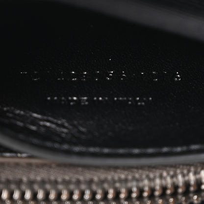 Saint Laurent Metallic Grain De Poudre Matelasse Chevron Monogram Medium College Bag Gunmetal 7 of 10