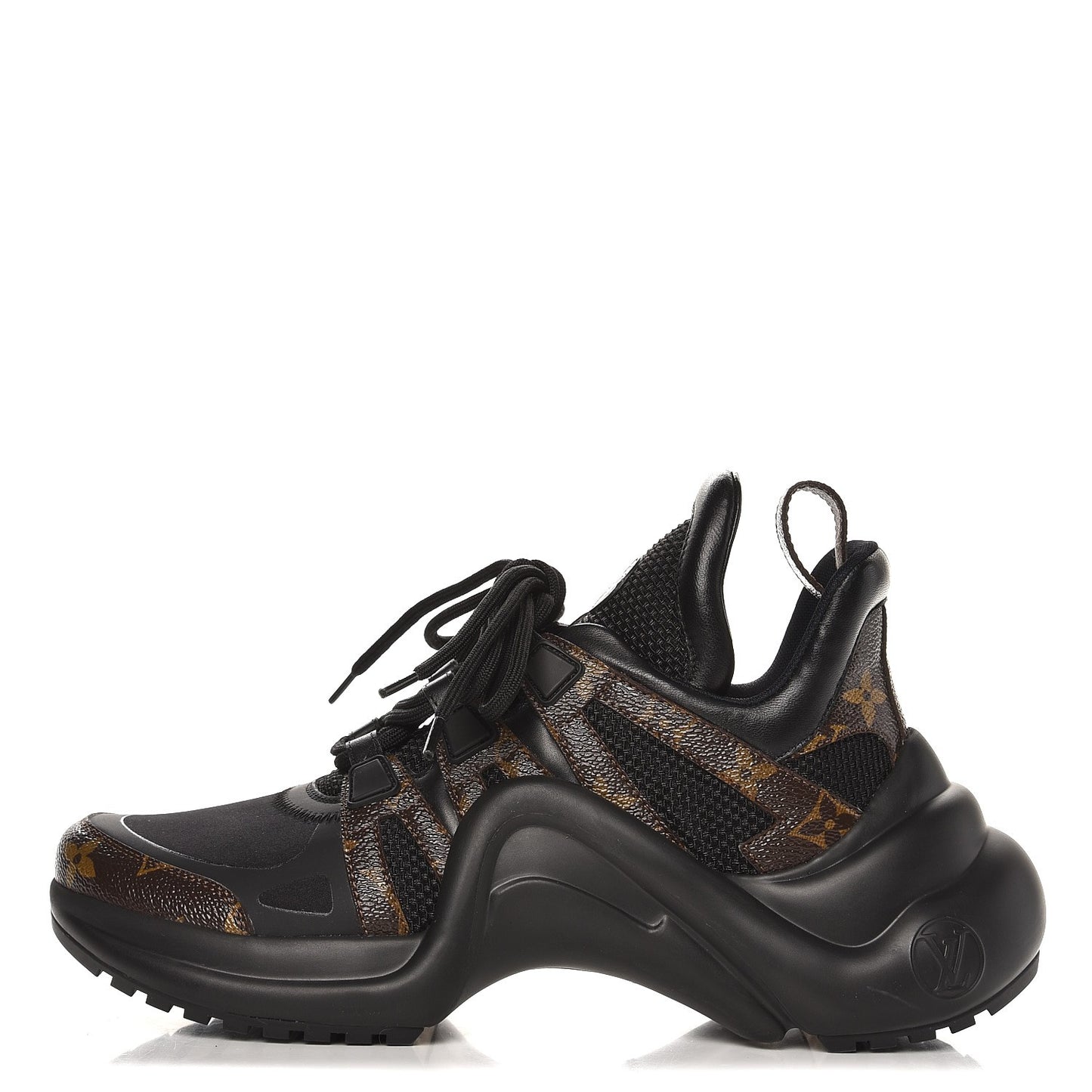 Calfskin Patent Monogram LV Archlight Sneakers 38 Black
