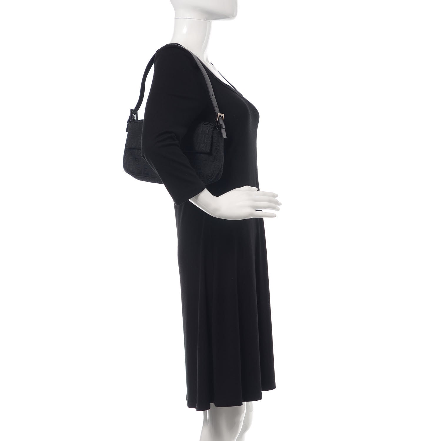 Fendi Zucchino Baguette Black 2 of 6