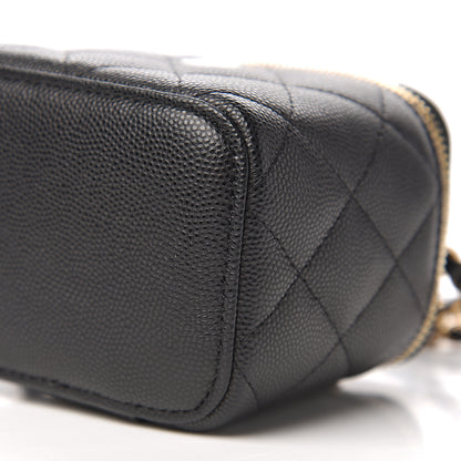 Chanel Caviar Quilted Mini Vanity Case With Chain Black 8 of 10