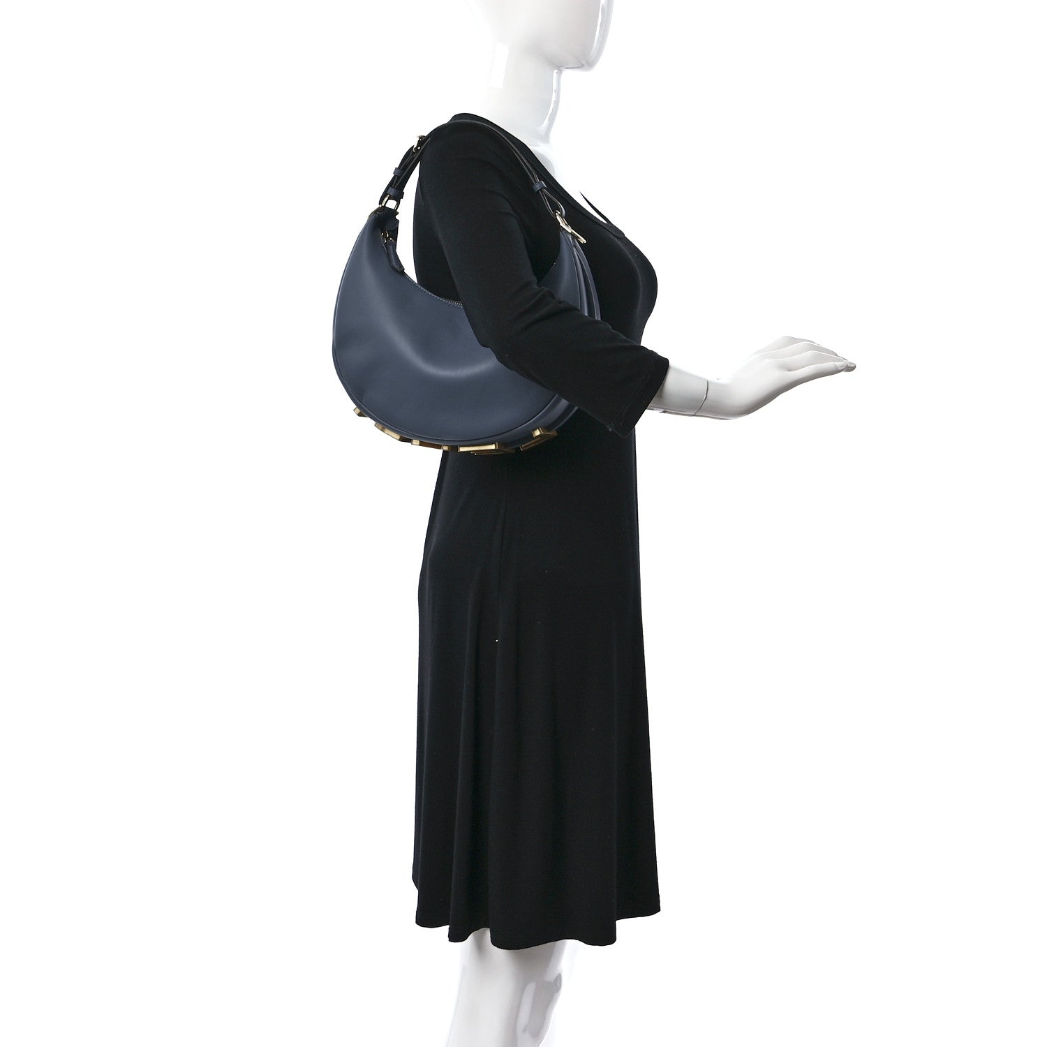 Fendi Vitello Grace Matte Small Fendigraphy Hobo Bag Mirto 2 of 10