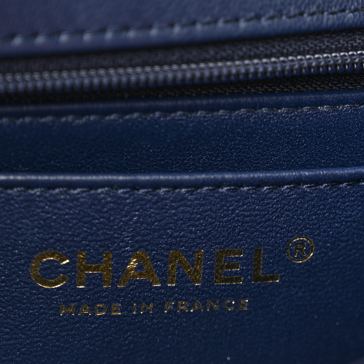 Chanel Lambskin Quilted Mini Top Handle Rectangular Flap Navy Blue 6 of 12