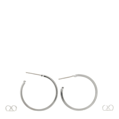 Tiffany Sterling Silver Small T Wire Hoop Earrings 3 of 4