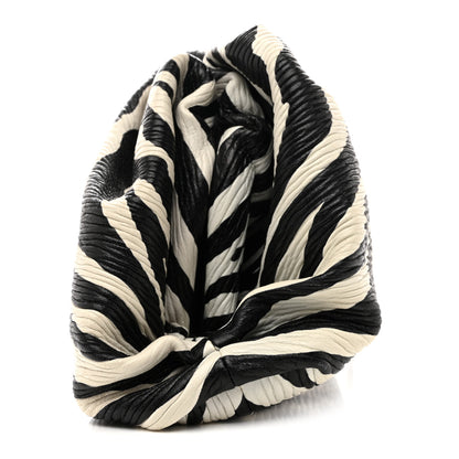 Bottega Veneta Nappa Zebra Print The Pouch Oversized Clutch White Black 9 of 13