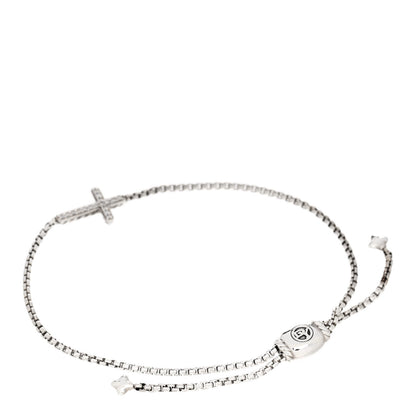 David Yurman Sterling Silver Diamond Petite Pave Cross Bracelet 2 of 4