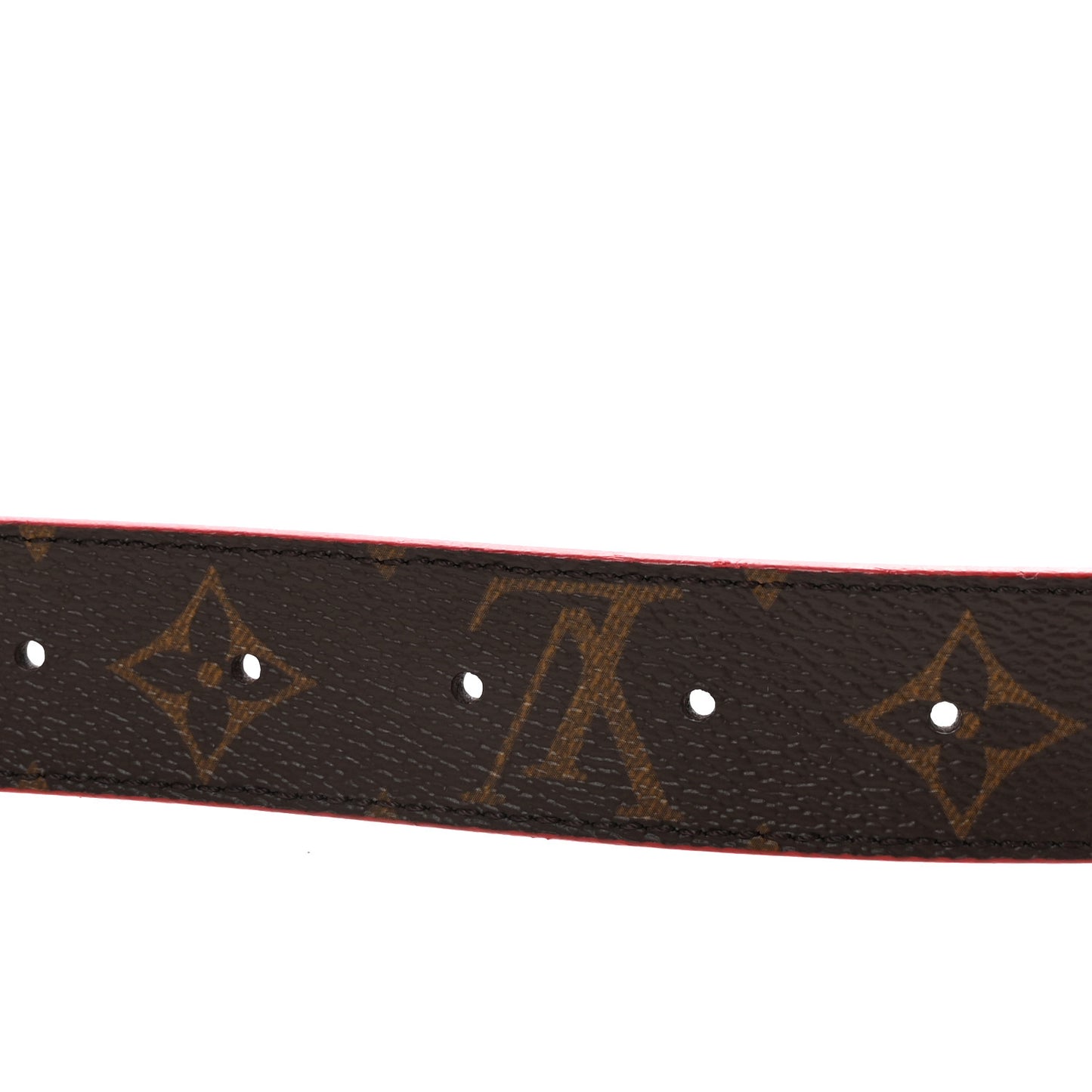 Monogram 30mm LV Initiales Reversible Belt 80 32 Red