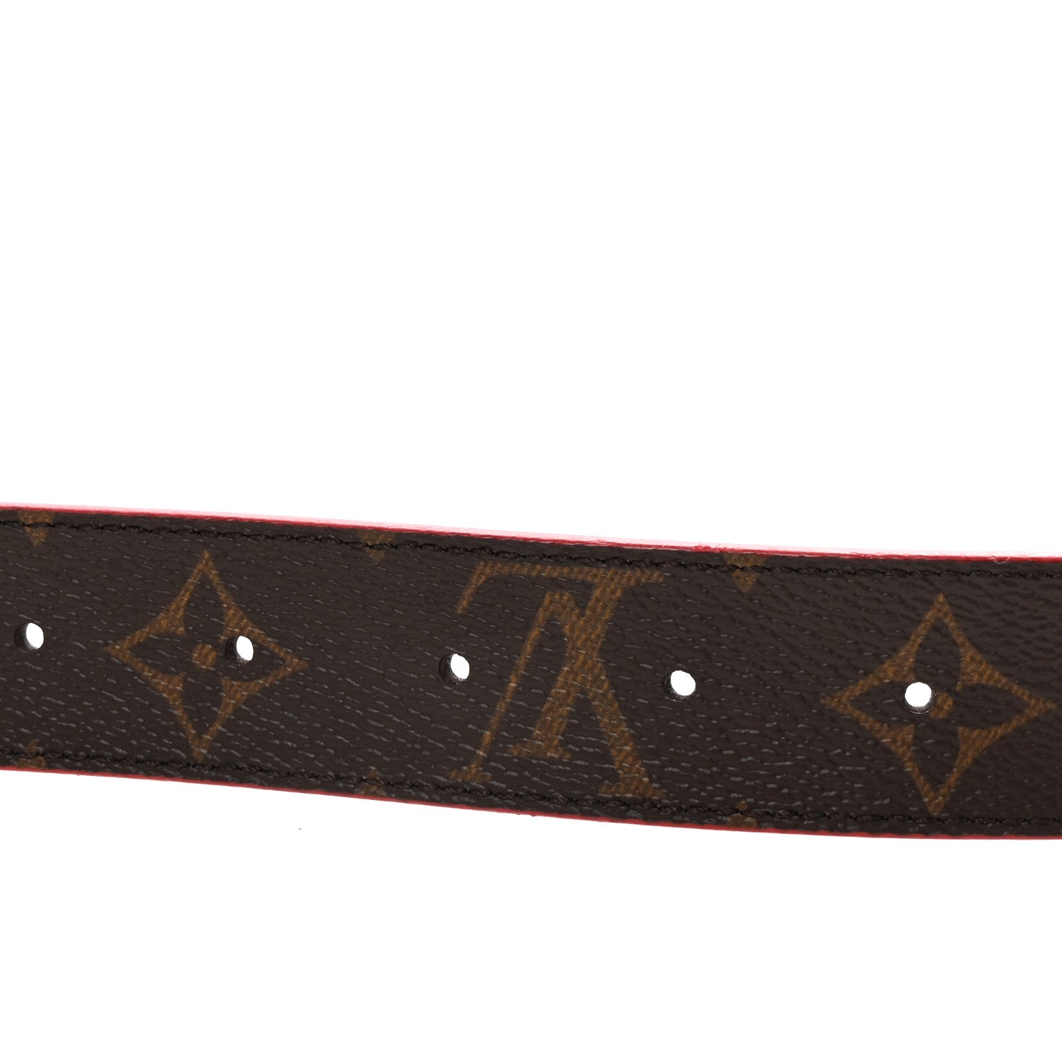 Louis Vuitton Monogram 30mm LV Initiales Reversible Belt 80 32 Red 3 of 6