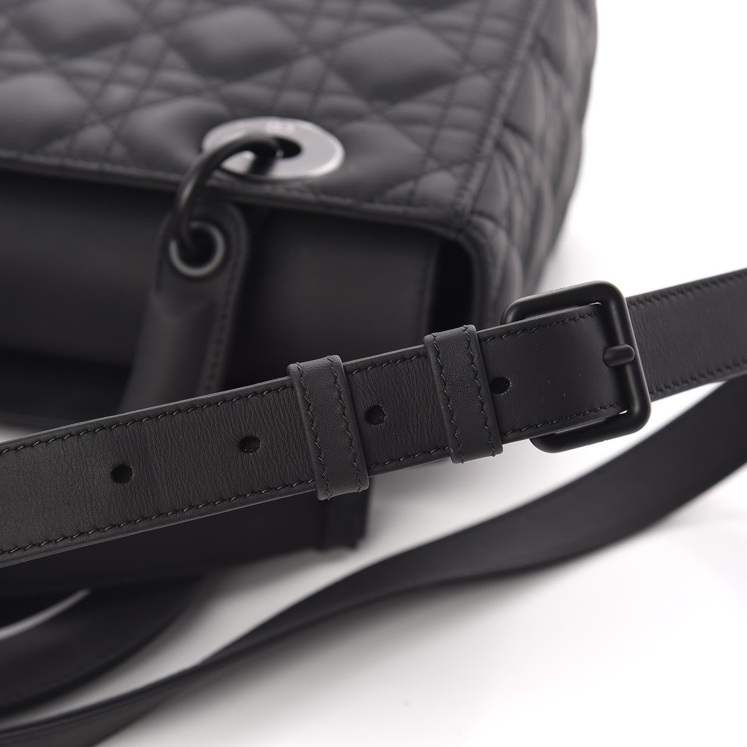 Christian Dior Ultra Matte Calfskin Cannage Medium Lady Dior Black 11 of 14