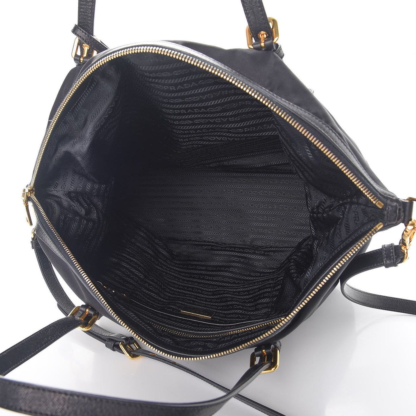Tessuto Nylon Saffiano Tote Nero Black