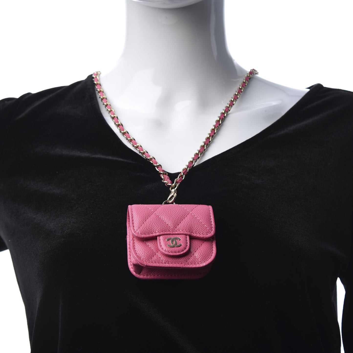 Caviar Quilted Airpods Pro Case Pink