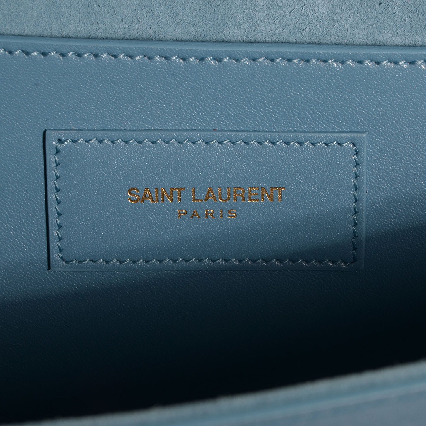 Calfskin Classic Monogram Clutch Ice Blue
