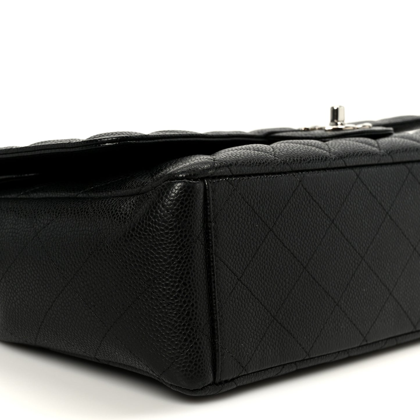 Caviar Quilted Maxi Double Flap Black