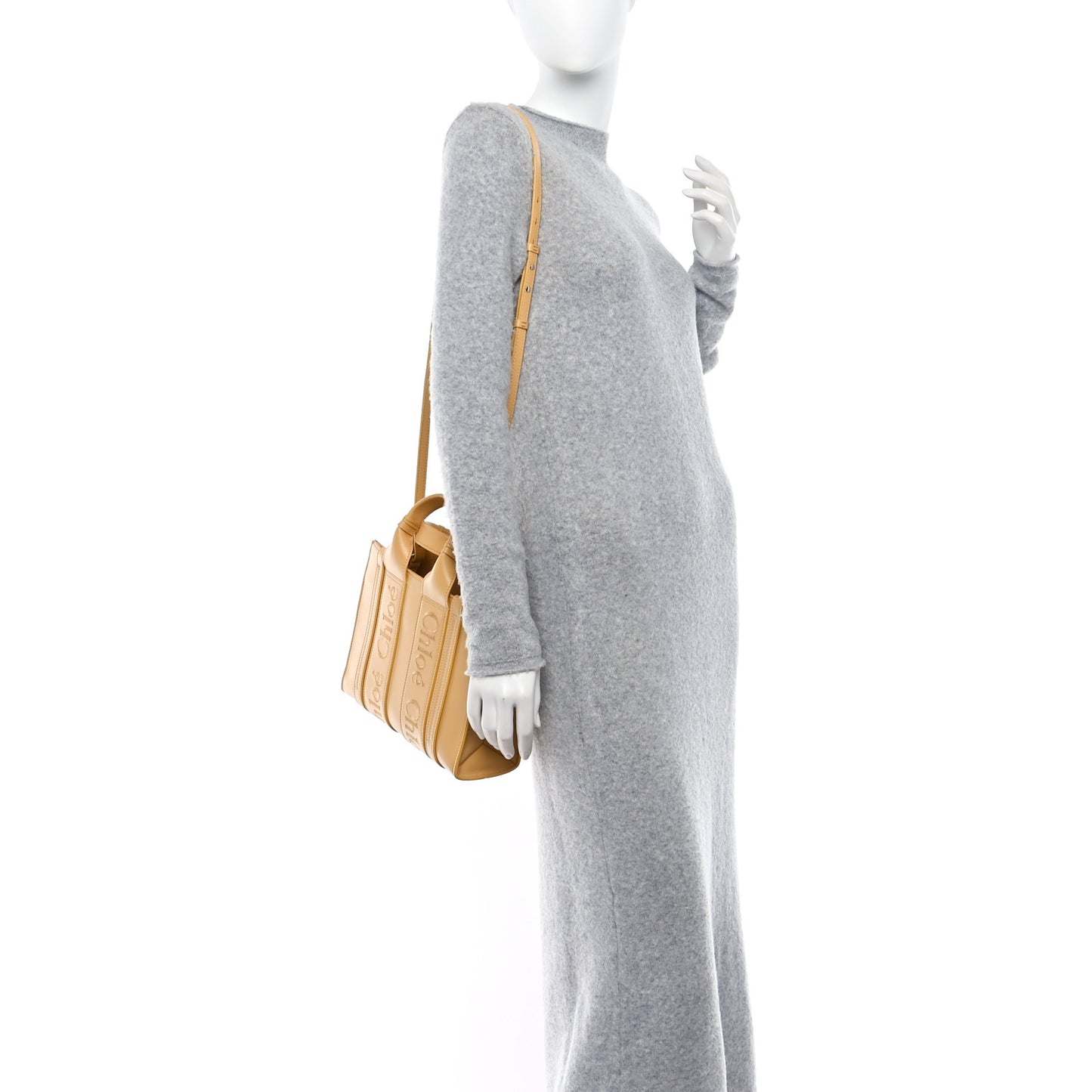 Calfskin Small Woody Tote Honey Gold
