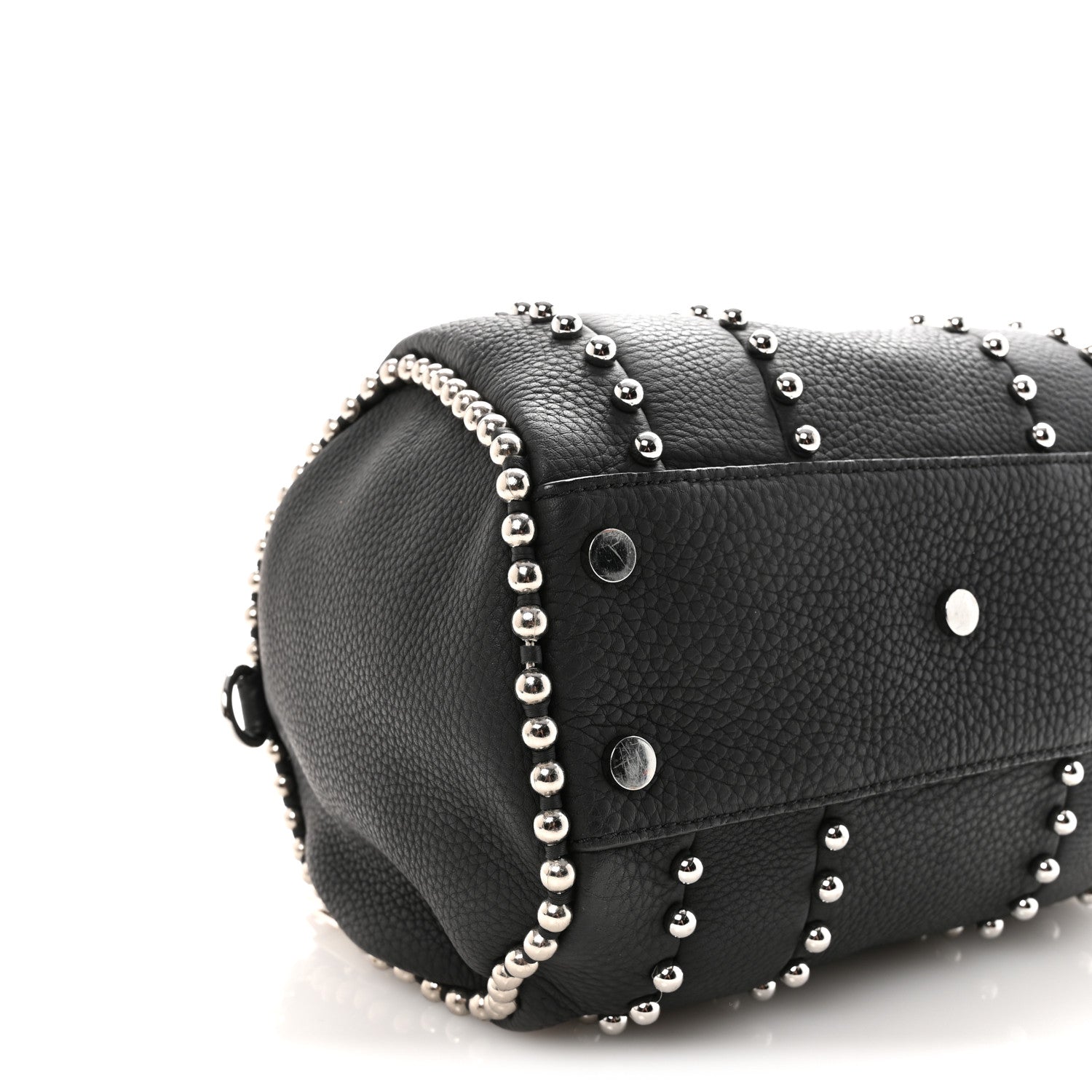 Alexander Wang Calfskin Studded Rockie Matte Black Rhodium